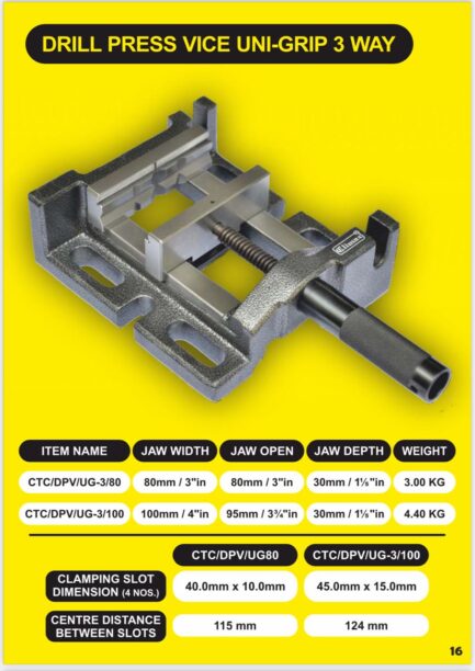 PROFESSIONAL DRILL VISE WITH UNI-GRIP HANDLE [HIGH PRECISION VICE] - Image 7